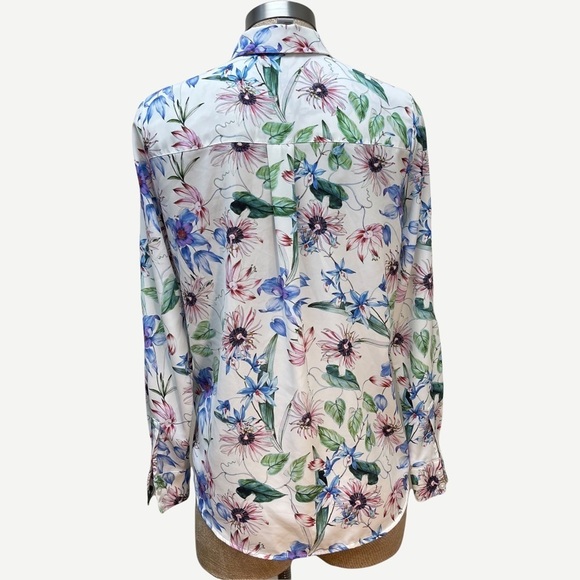H&m Floral Button Up Blouse 4‎ - Picture 4 of 5